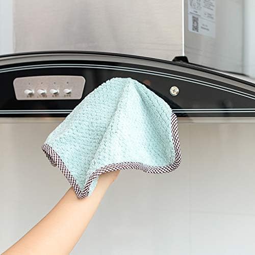 Hanging Cleaning Kitchen Towels Microfber Washcloths Reusable Dishtowels Household Super Absorbent Fast Drying, Microfiber Cleaning Cloth，10x10 Inch Beige Towels Set of 8
