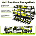 NNETM Wall Mounted 4-Tier Metal Tool Rack Organizer