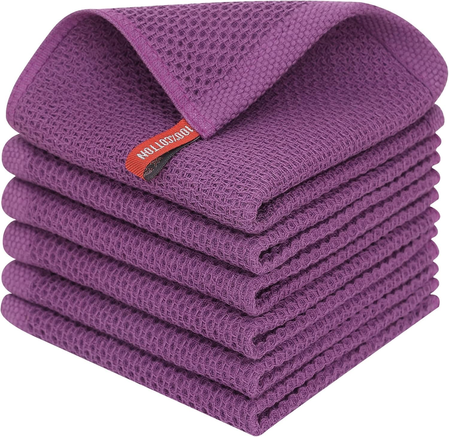 Hanging Cleaning Kitchen Towels Microfber Washcloths Reusable Dishtowels Household Super Absorbent Fast Drying, Microfiber Cleaning Cloth，10x10 Inch Beige Towels Set of 8