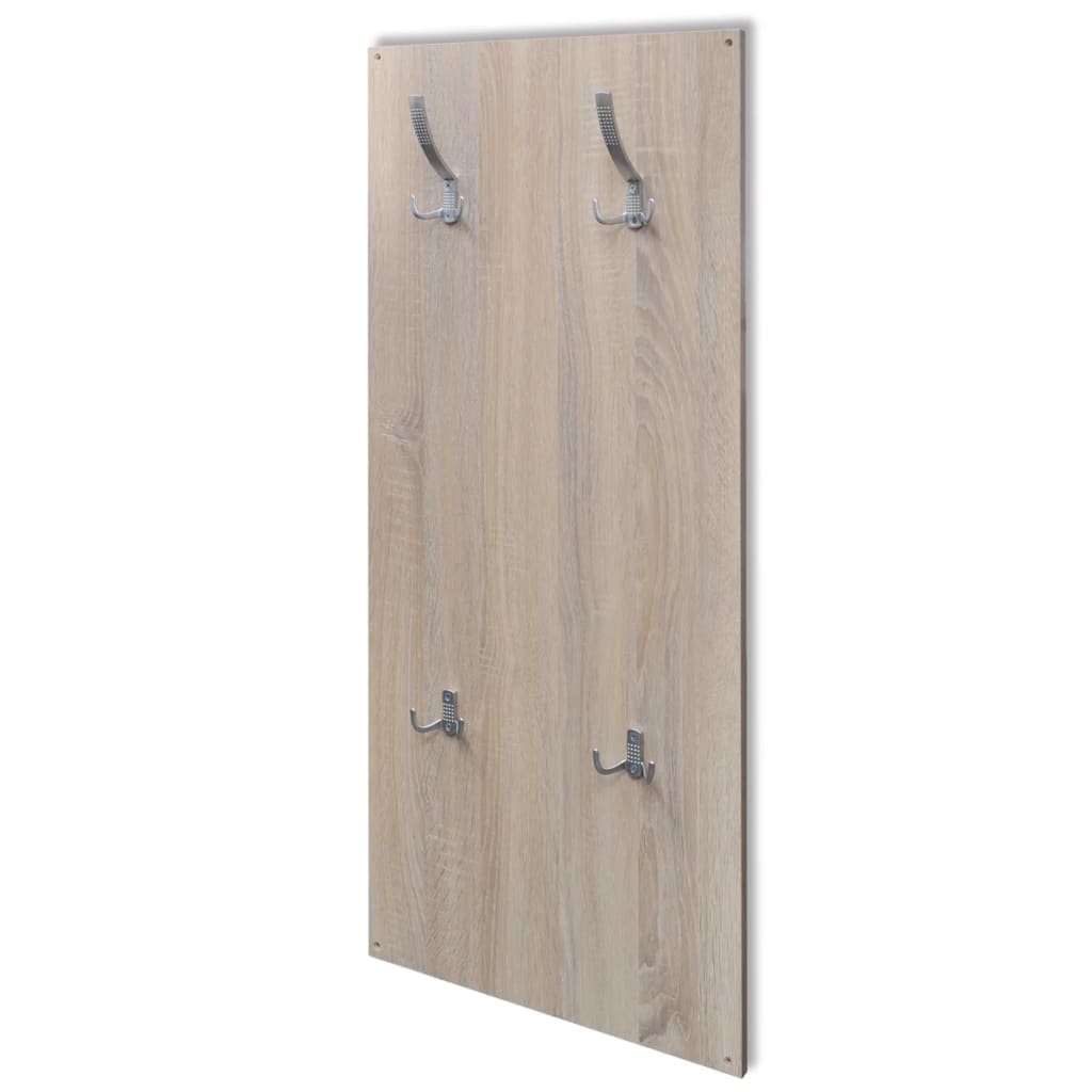 NNEVL Oak and White 3-in-1 Wooden Shoe Cabinet Set