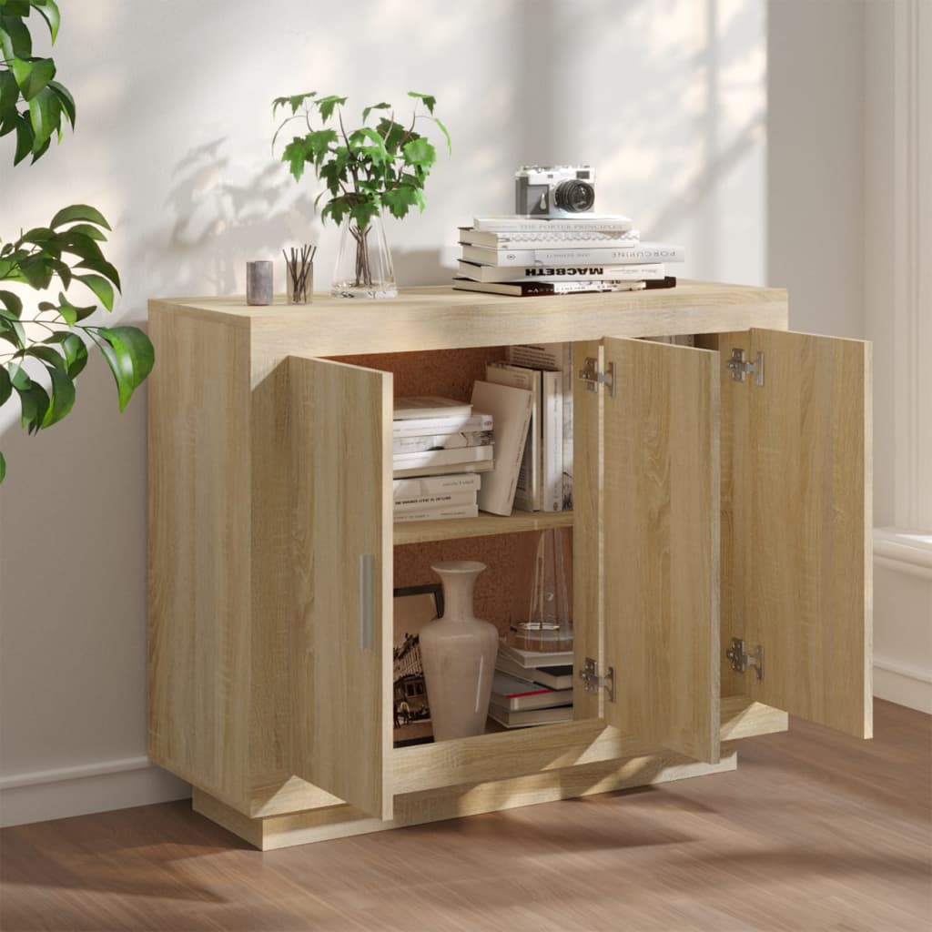 NNEVL Sideboard Sonoma Oak 92x35x75 cm Engineered Wood