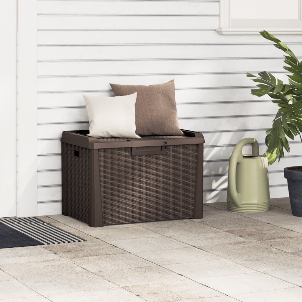 NNEVL Garden Storage Box Brown 125 L PP