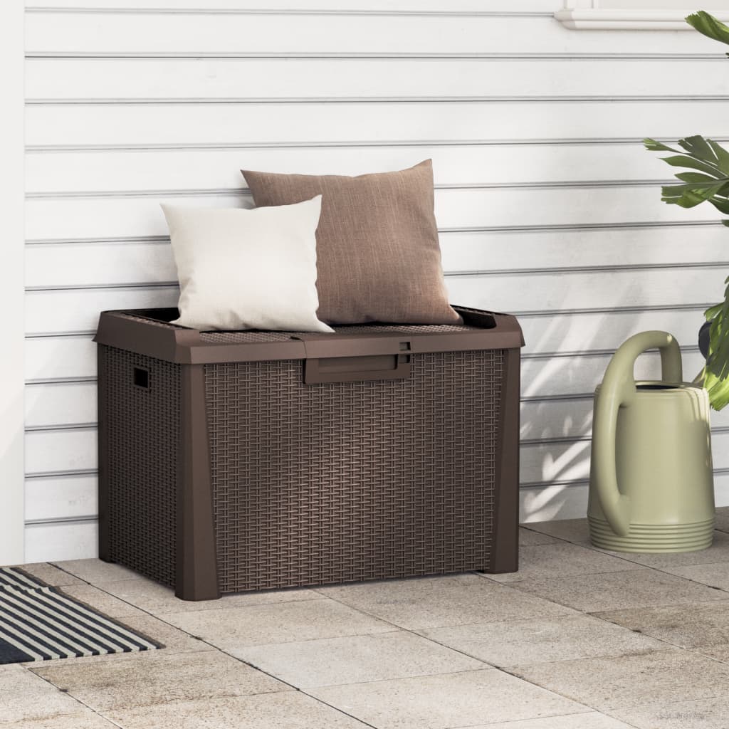 NNEVL Garden Storage Box Brown 125 L PP