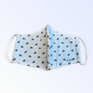 SPRING WHITE WITH BLUE LEAVES - MEDIUM