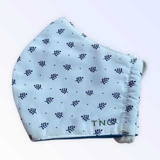 SPRING WHITE WITH BLUE LEAVES - MEDIUM